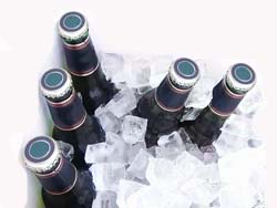 beer, beer bottles, cooler, ice