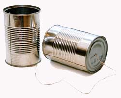 cans, telephone, can telephone, communication